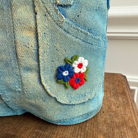Vintage Campana Art Prod Inc 1976 Jean Shorts Pencil Holder Small Planter - Picture 2 of 7